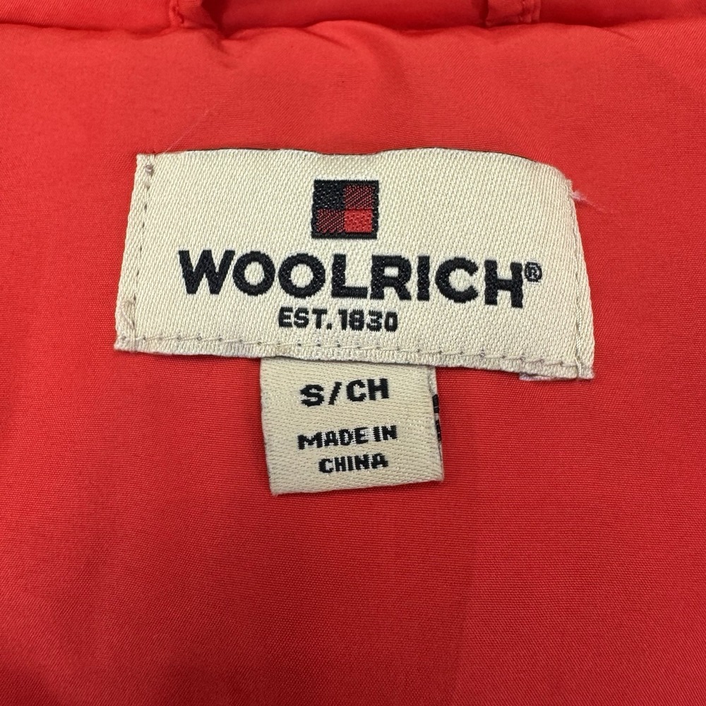 Woolrich Vest Women's Size Small Red Quilted Duck Down Puffer Full Zip Pockets - Picture 9 of 15